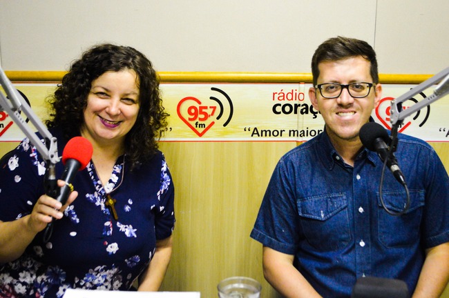 Ozair Sanabria e Padre Clayton. Foto: Rádio Coração FM
