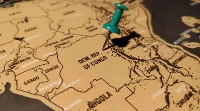 A República Democrática do Congo em um mapa / Shutterstock