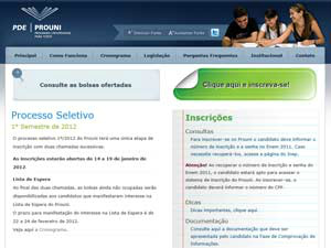 Site do Prouni (Foto: Reprodução)