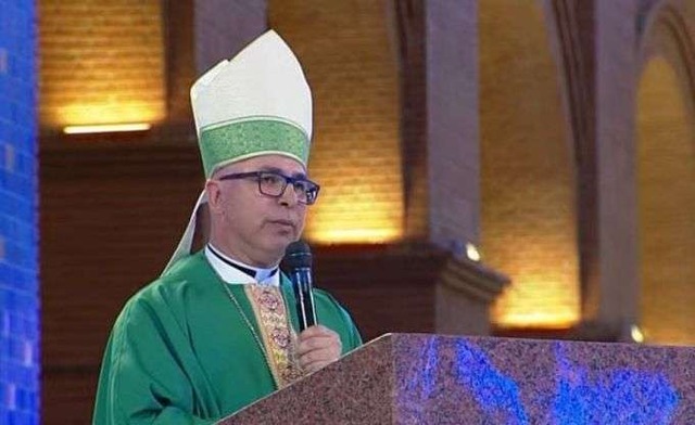 Presidente da comissão episcopal para a Vida e a Família da CNBB, dom Ricardo Hoepers em missa no santuário de Aparecida (SP). Foto: Facebook - Pastoral familiar CNBB