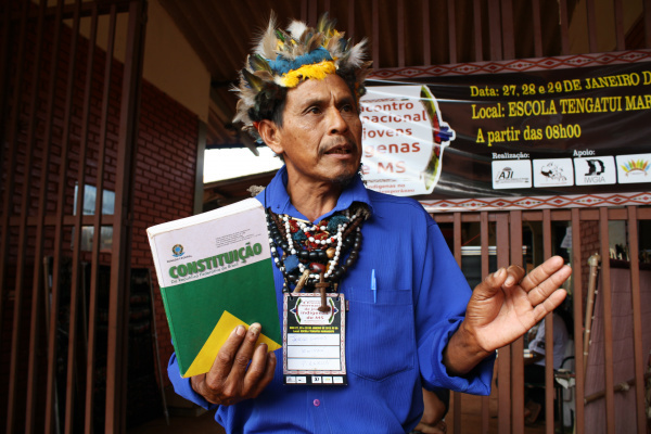 Caiuá pede que Constituição seja respeitada em favor dos povos indígenas (Foto: César Firmino)