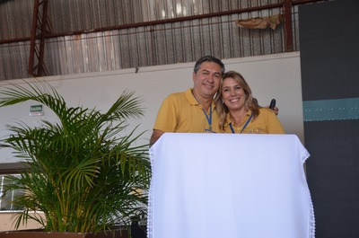 Casal responsável MS 2  Kleber e Solange Sampaio. Segundo eles, o numero participantes superou as expectativas 