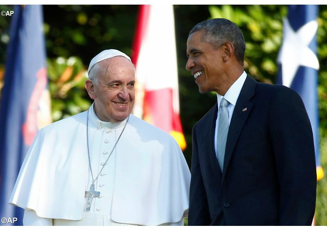 Obama recebe o Papa nos EUA - AP