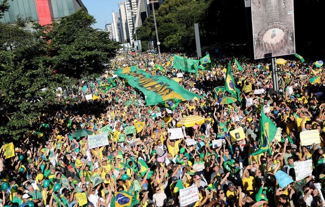 Manifestação pró-governo na Avenida Paulista - Reuters/Nacho Doce/Direitos reservados