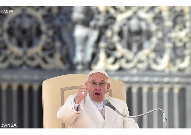 Papa durante a Audiência Geral - ANSA