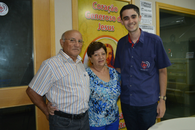 Sr. Azarias Freire, Sra. Maria José Freire e Gabriel Fernandes. Foto: Reynaldo Felix/RC