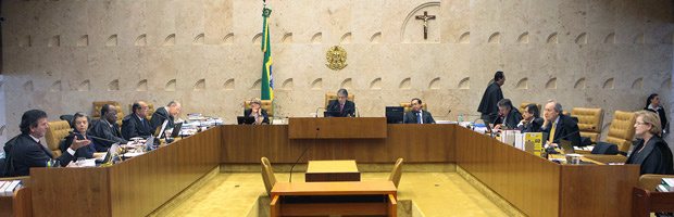 Plenário do Supremo durante julgamento das cotas em universidades (Foto: Nelson Jr. / SCO / STF)