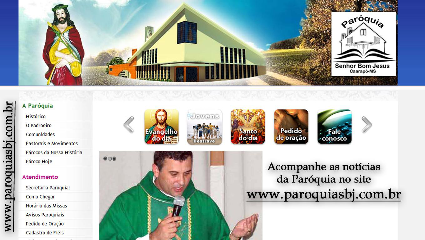 Paróquia Senhor Bom Jesus de Caarapó inaugura novo site
