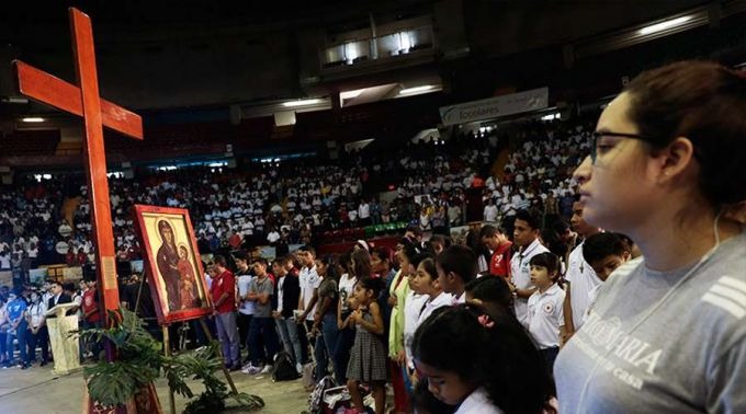 Despedida dos símbolos da JMJ Panamá2019 na Arena Roberto Durán - 23 de junho / Crédito: Arquidiocese do Panamá