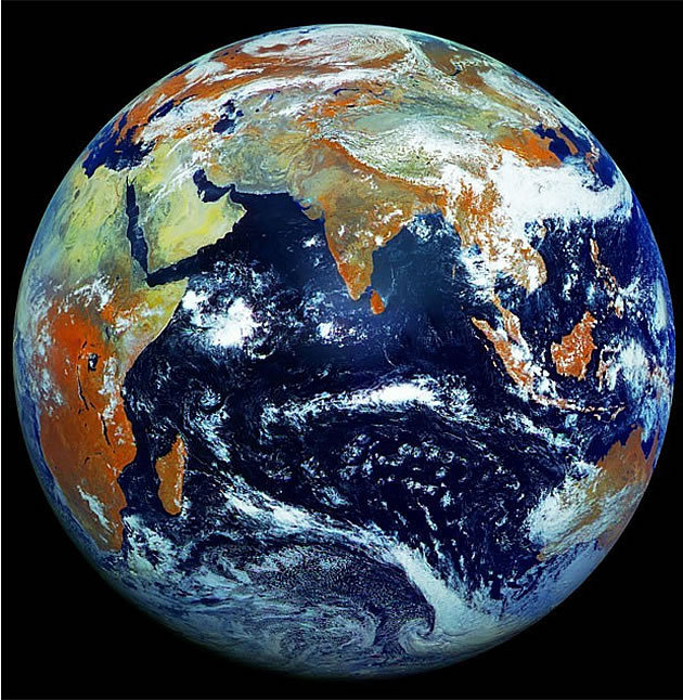 Foto foi captada pelo satélite metereológico Electro-L tem 121 megapixels (Roscosmos/Divulgação)