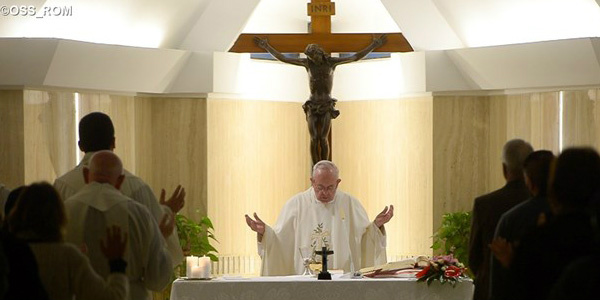 Francisco durante celebração eucarística / Foto: L’Osservatore Romano