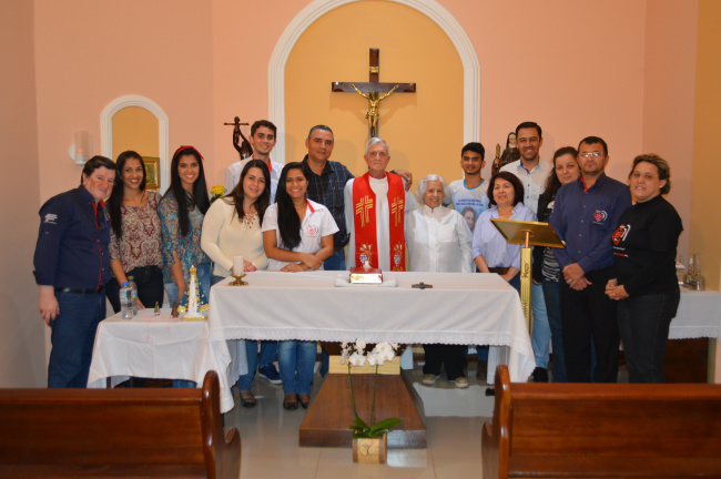 Equipe da Rádio Coração após a Santa Missa. 