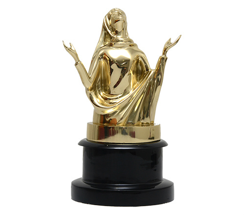 Estatueta do maior prêmio da música católica no Brasil, que será entregue a músicos, compositores, produtores e demais partícipes da boa música católica nacional