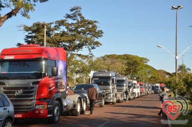 Milhares de veículos em sua maioria caminhões, irão atravessar a cidade em comemoração a São Cristóvão neste domingo (26). Foto: Estanislau Sanabria/RC