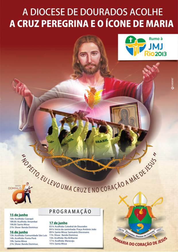 Acompanhe a programação da acolhida dos símbolos da JMJ na Diocese de Dourados