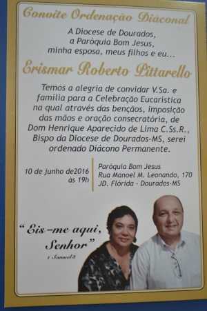 Ordenação Diaconal de Erismar Roberto Pittarello