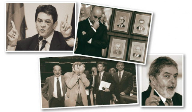Momentos históricos que marcaram a crise do mensalão (Dida Sampaio/AE Beto Barata/AE Ailton de Freits/Ag. Globo Beto Barata/AE AE) 
