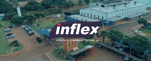 Vista arerea da INFLEX que atua desde 1989 no mercado de embalagens plásticas flexíveis em Dourados.