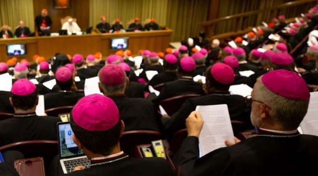 Sínodo dos Bispos de 2018 com o Papa Francisco. Foto: Daniel Ibáñez / ACI Prensa