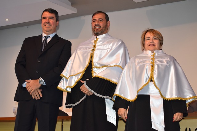 Eduardo Corrêa Riedel, Secretário de Estado de Governo e Gestão Estratégica, que representou o governador Reinaldo Azambuja no evento com Professor Laércio e Professora Celi tomam posse como reitor e vice da UEMS