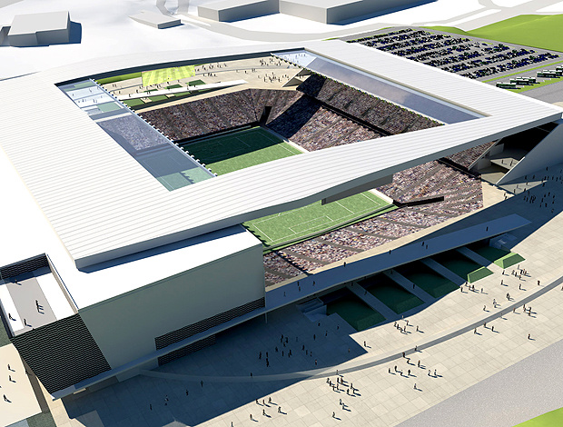 O projeto é para 48 mil lugares, mas, para a Copa do Mundo, o estádio será ampliado, com cadeiras atrás dos dois gols, para receber 70 mil torcedores (Coutinho, Diegues e Cordeiro/DDG)