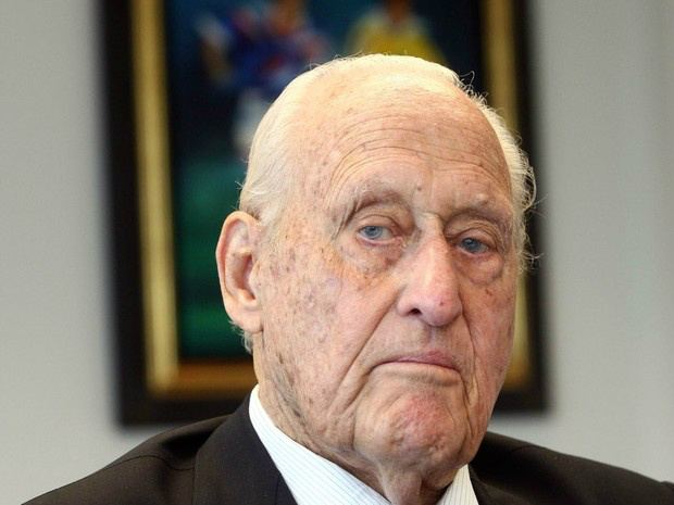 oão Havelange, presidente de honra da Fifa, durante entrevista em seu escritório no centro do Rio de Janeiro em fevereiro de 2011 (Foto: Fábio Motta/Estadão Conteúdo/Arquivo)