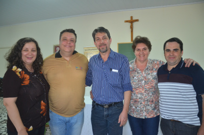 Assessores que ministraram o curso na paróquia São Francisco, em Dourados 