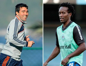 Deco e Zé Roberto: experiência a serviço de Flu e
Grêmio 
