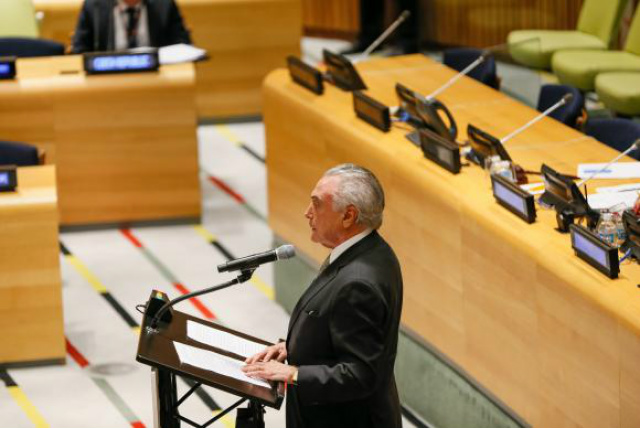 Temer abre hoje o pronunciamento dos Chefes de Estado e de Governo que estão em Nova York para a 71ª Assembleia Geral da Organização das Nações UnidasBeto Barata