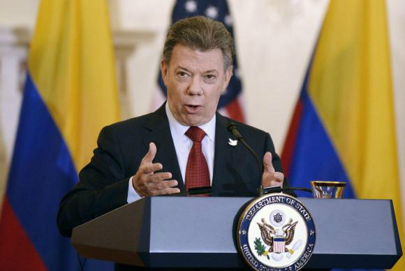 Juan Manuel Santos, presidente da Colômbia, recebe o Prêmio Nobel da Paz -EPA/Olivier Douliery/Arquivo Agência Lusa