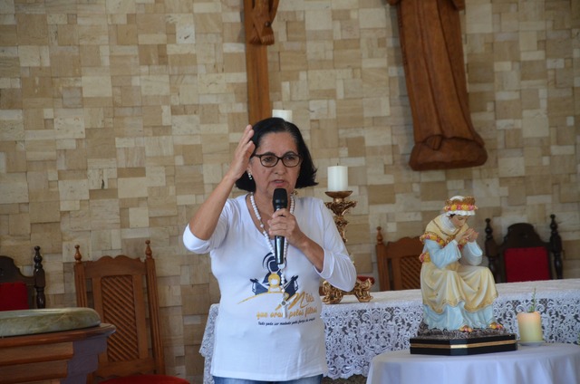 Joana Darck, fundadora do grupo em Dourados,que na assembleia foi eleita pela maioria  coordenadora diocesana por mais dois anos. 