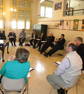 Bispos e assessores das Comissões Episcopais de Comunicação dos países do Cone Sul, reunidos em Buenos Aires, Argentina