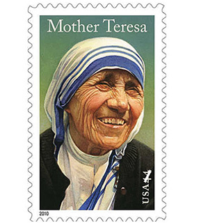 Selo em homenagem ao centenário de nascimento de Madre Teresa de Calcutá