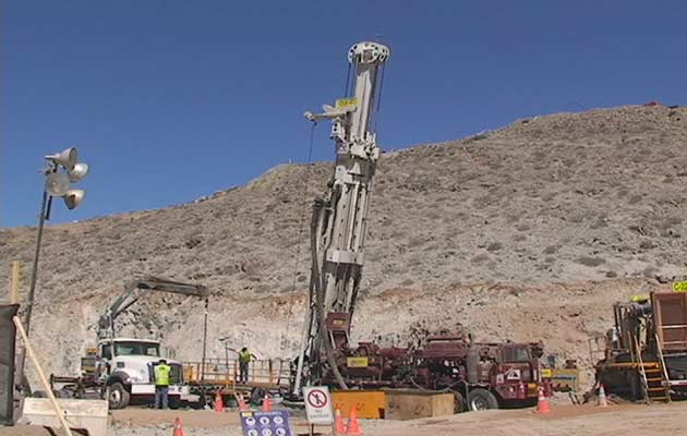 Máquina utilizada em petrolíferas para o resgate que pode levar de três a quatro meses