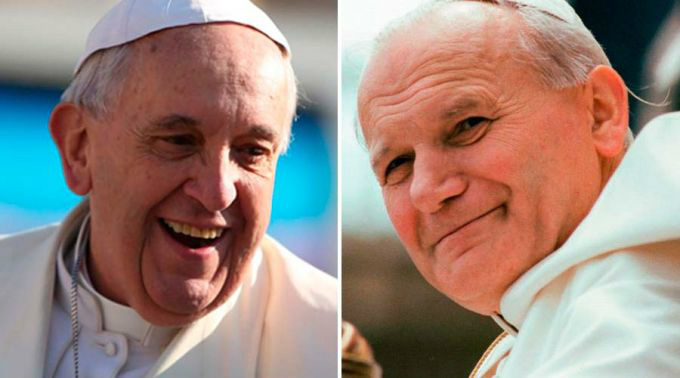Papa Francisco e São João Paulo II / Foto: Daniel Ibáñez (ACI Prensa) - L'Osservatore Romano
