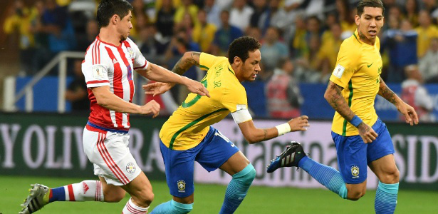 Neymar foi o melhor jogador em campo na vitória de 3x0 sobre o ParaguaiLucas Figueiredo/CBF